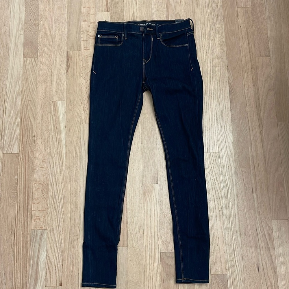Express Mid Rise Dark Jeggings Size 4